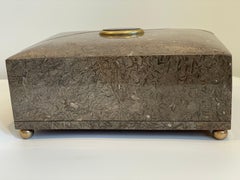 Maitland Smith Stone and Gemstone Decorative Box w Drawer