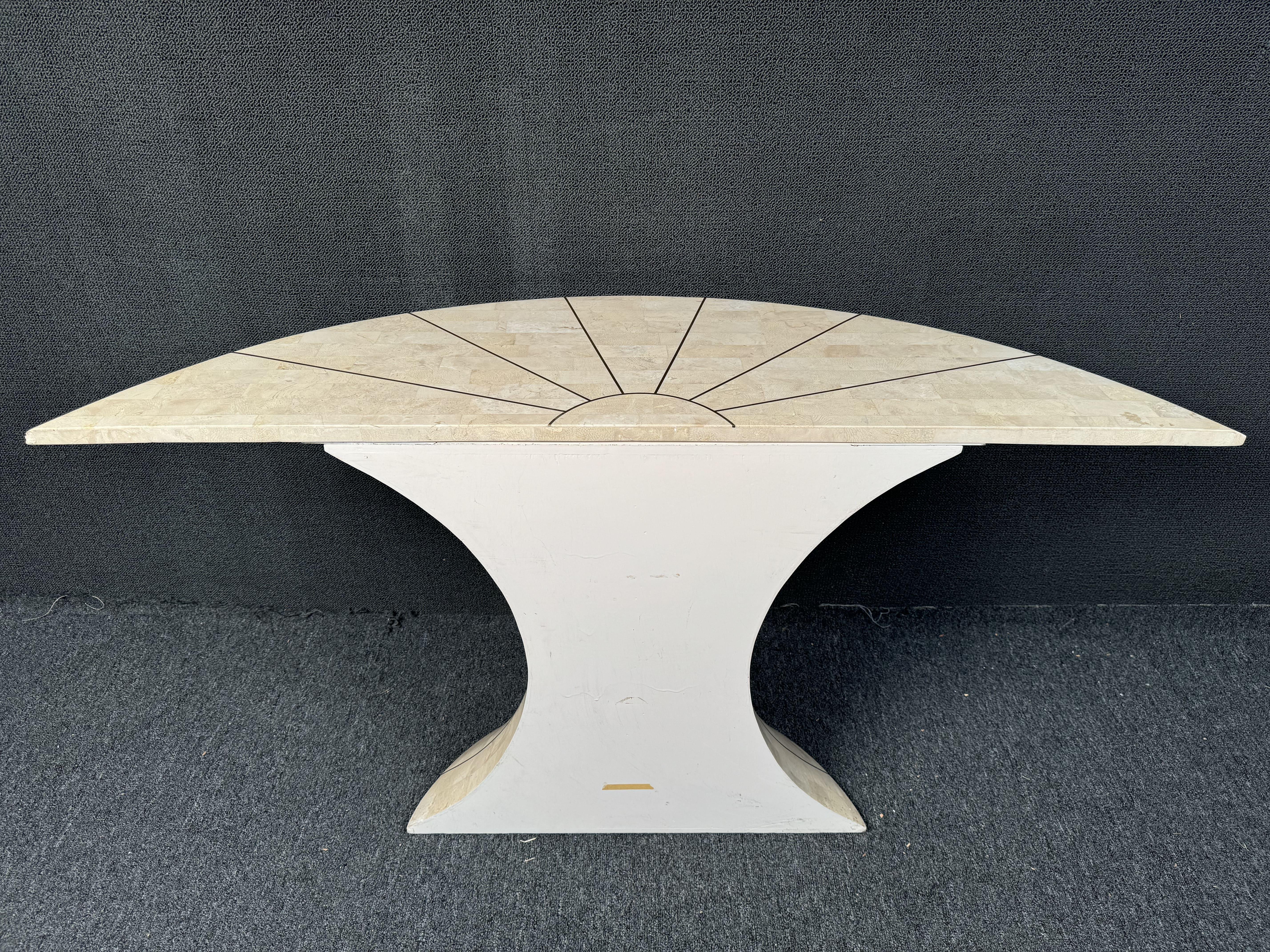 Mesa consola Demilune Maitland Smith Stone en venta 4