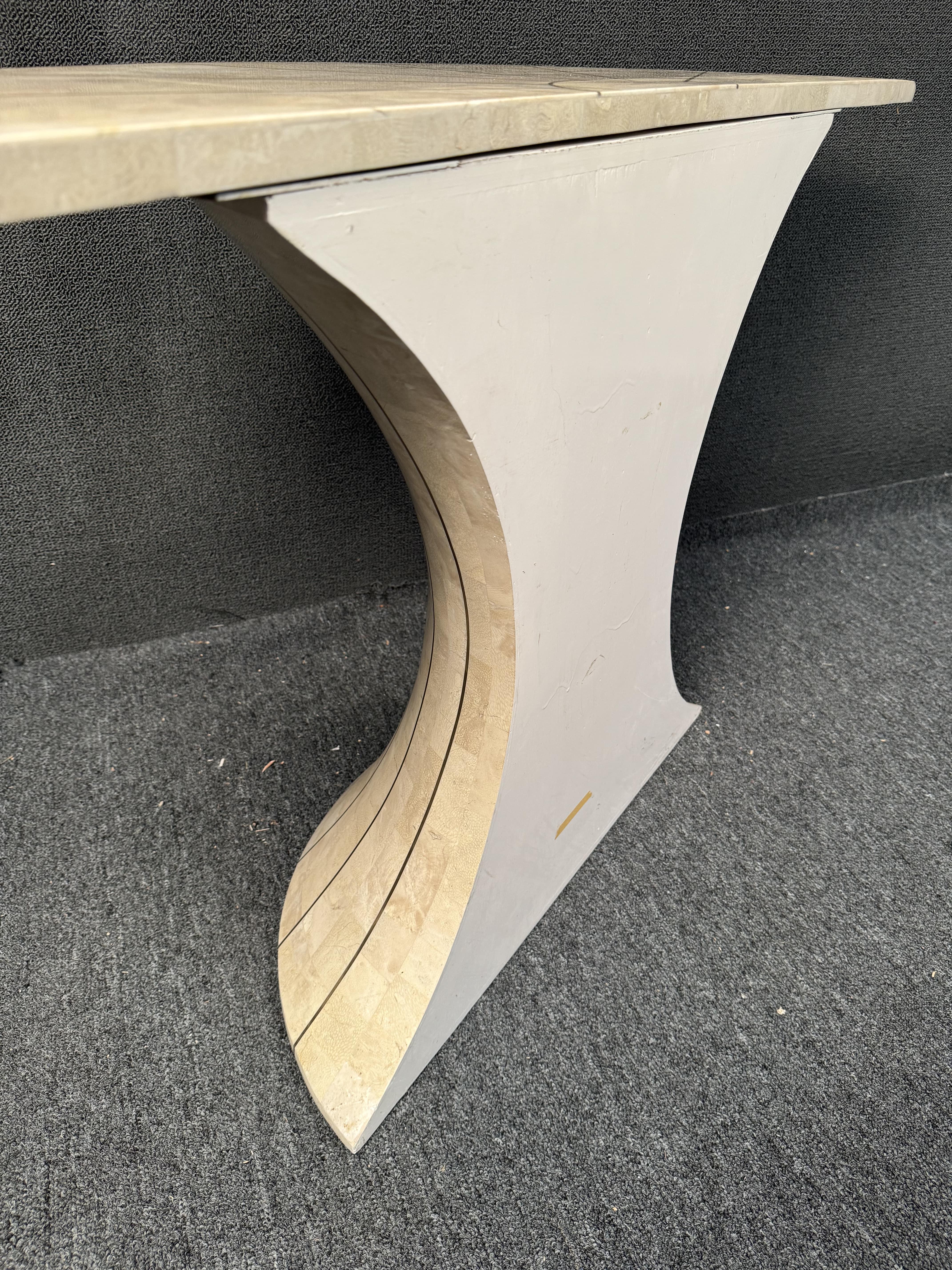 Mesa consola Demilune Maitland Smith Stone en venta 5
