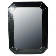 Maitland Smith Auffallend Schwarz Post Modern Deco Achteckig Mosaik Wandspiegel