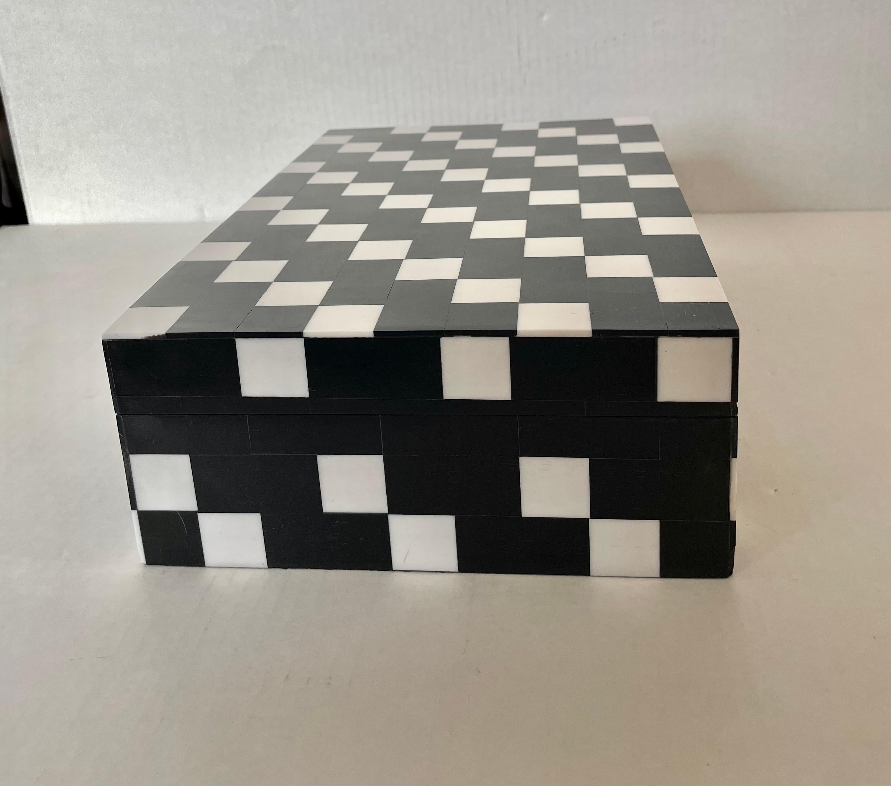 Maitland Smith Style Black and White Box 5