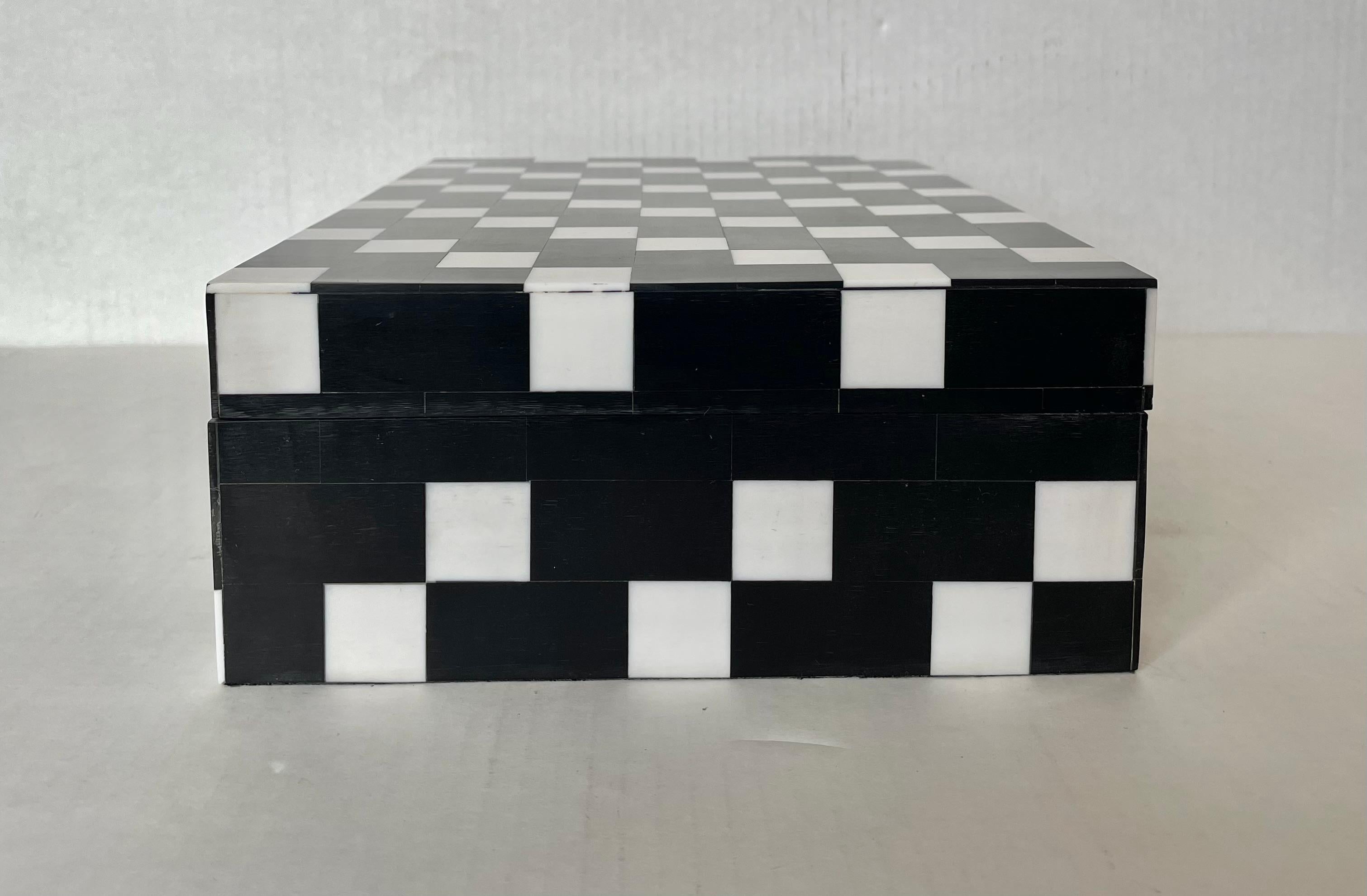 Maitland Smith Style Black and White Box 6
