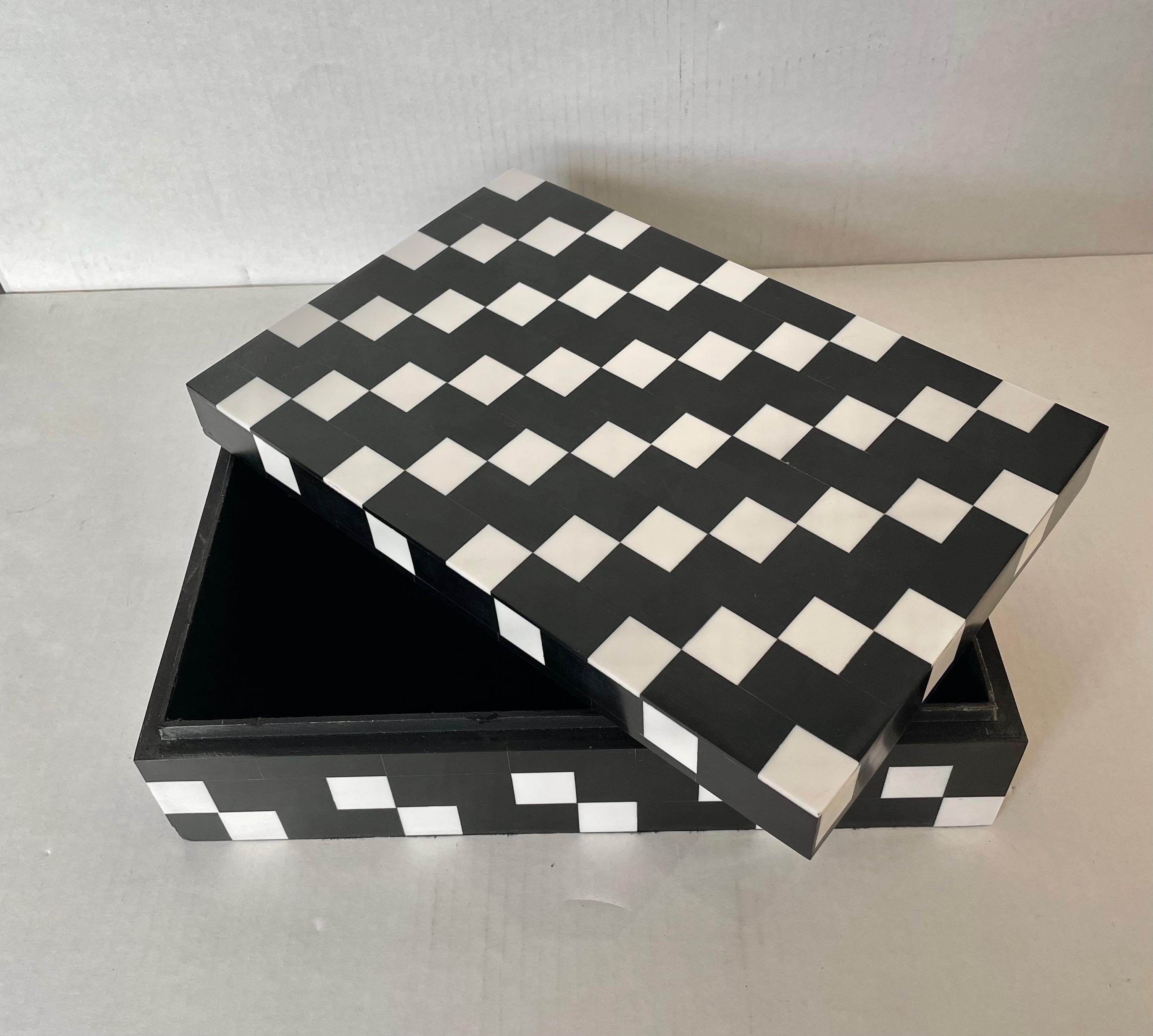 Philippine Maitland Smith Style Black and White Box
