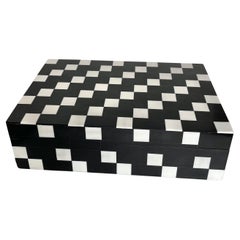 Maitland Smith Style Black and White Box