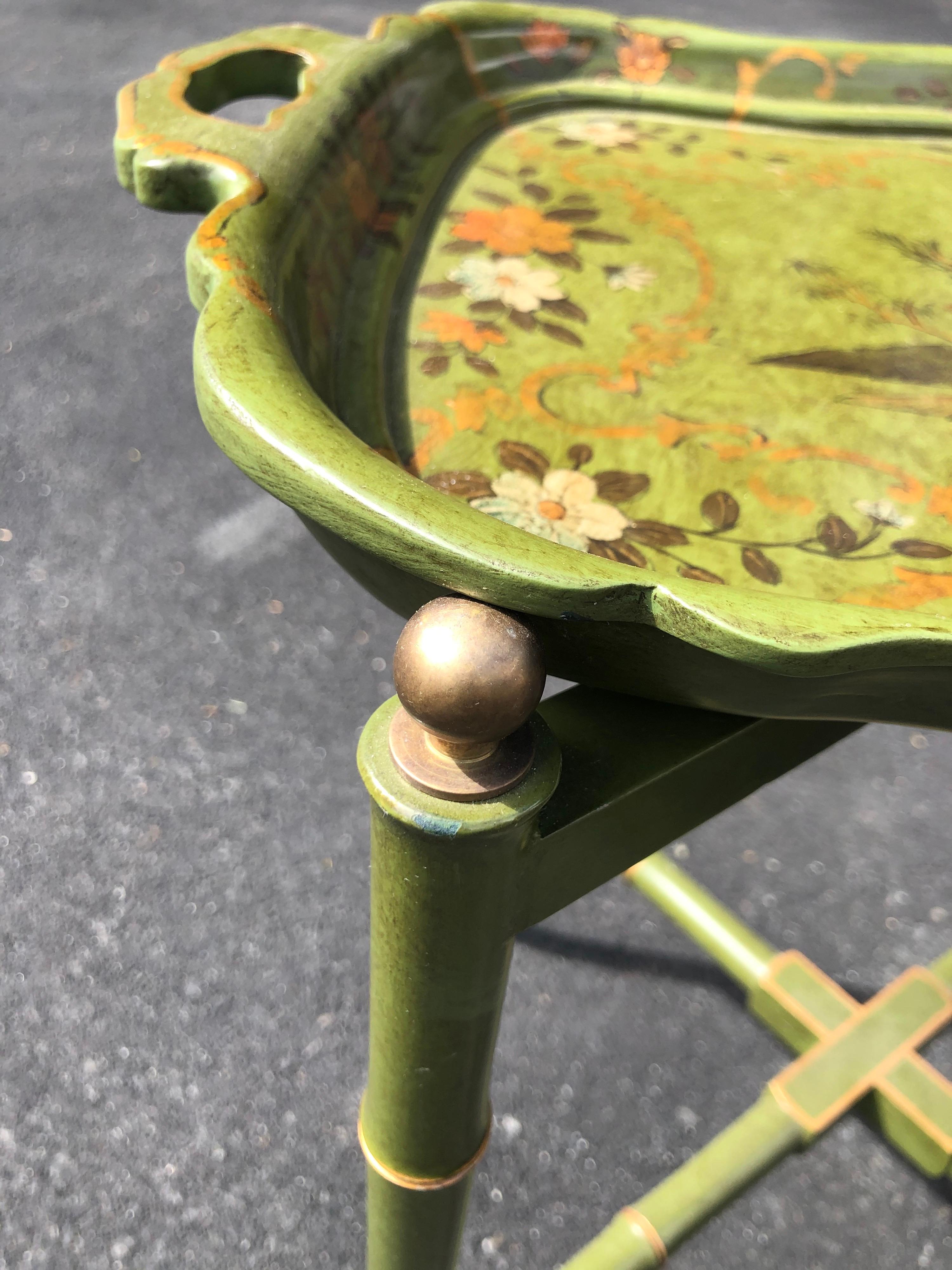 Maitland Smith Style Chinoiserie Tray Table 3