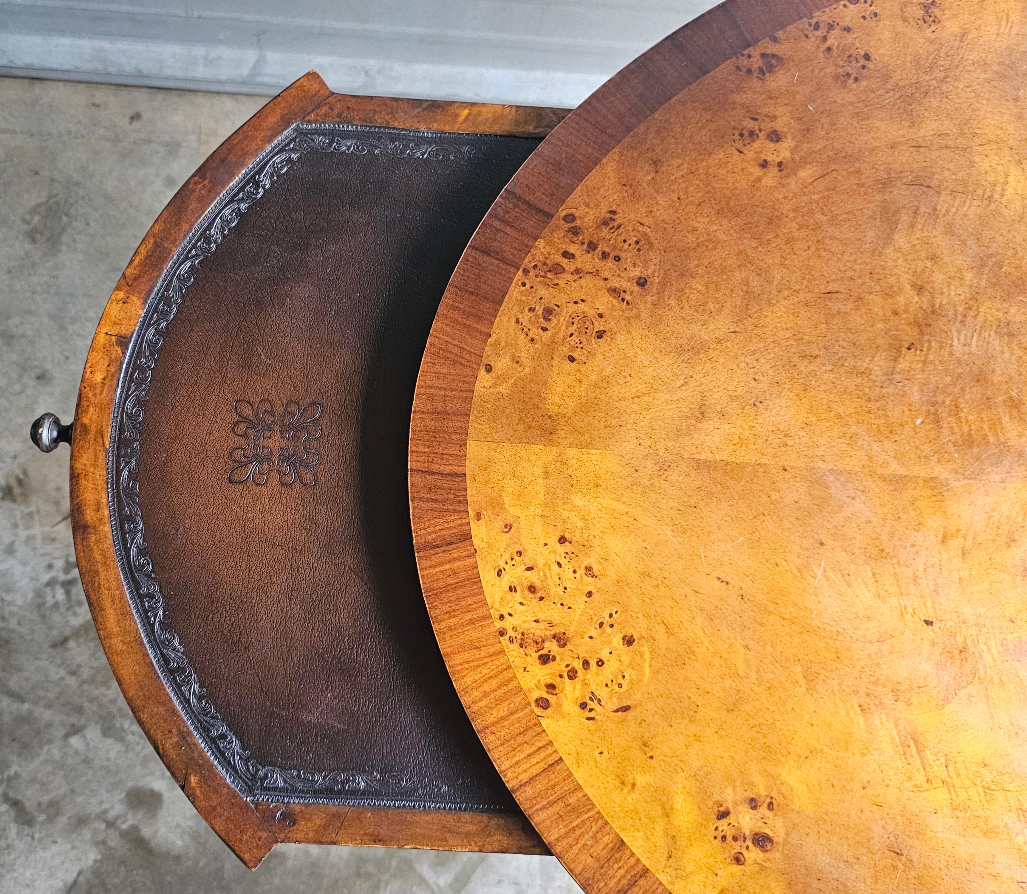 Theodore Alexander Mixed Fruitwoods Library / Center Table W/ Pull Out Trays For Sale 6