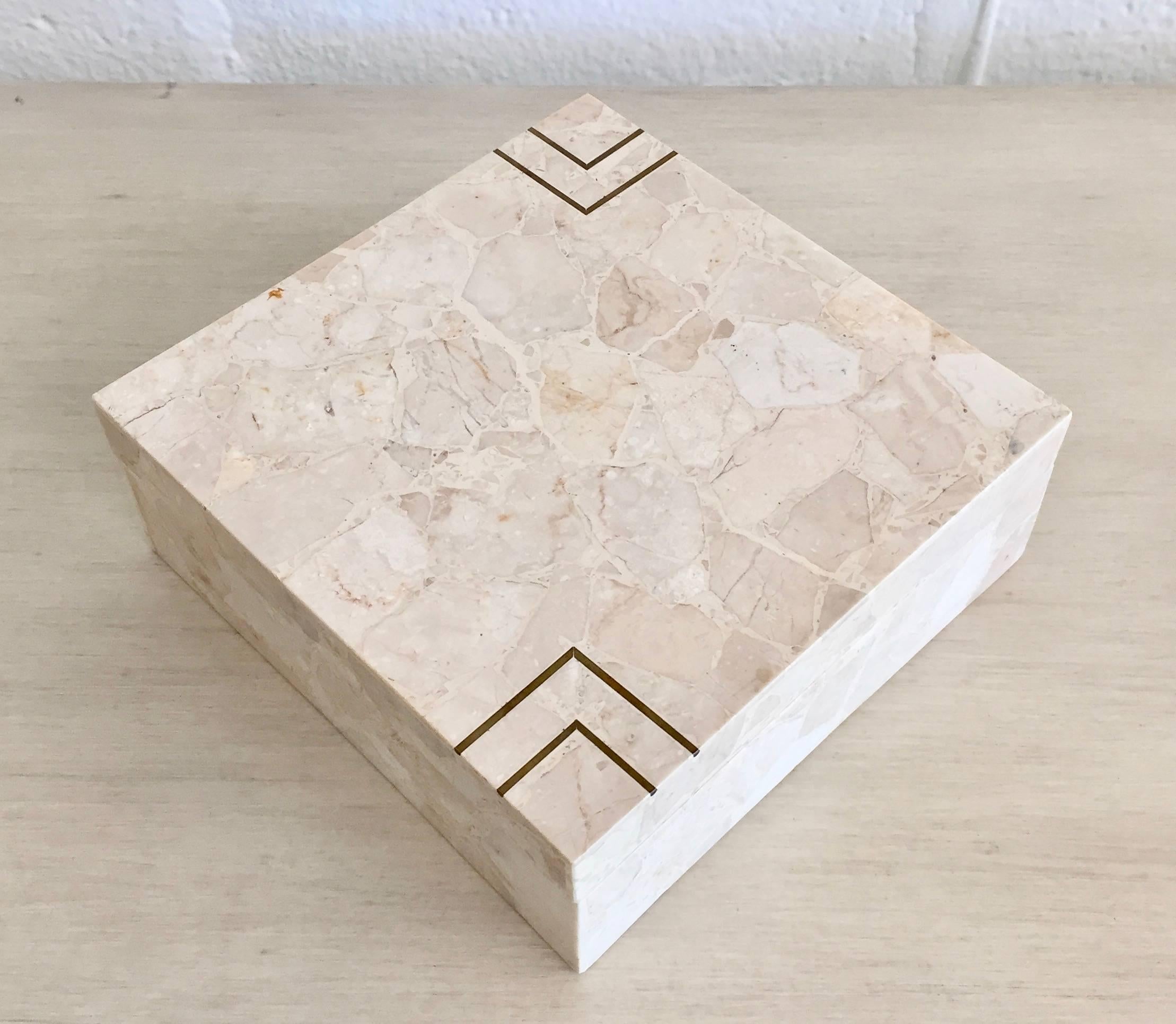 terrazzo with brass inlay