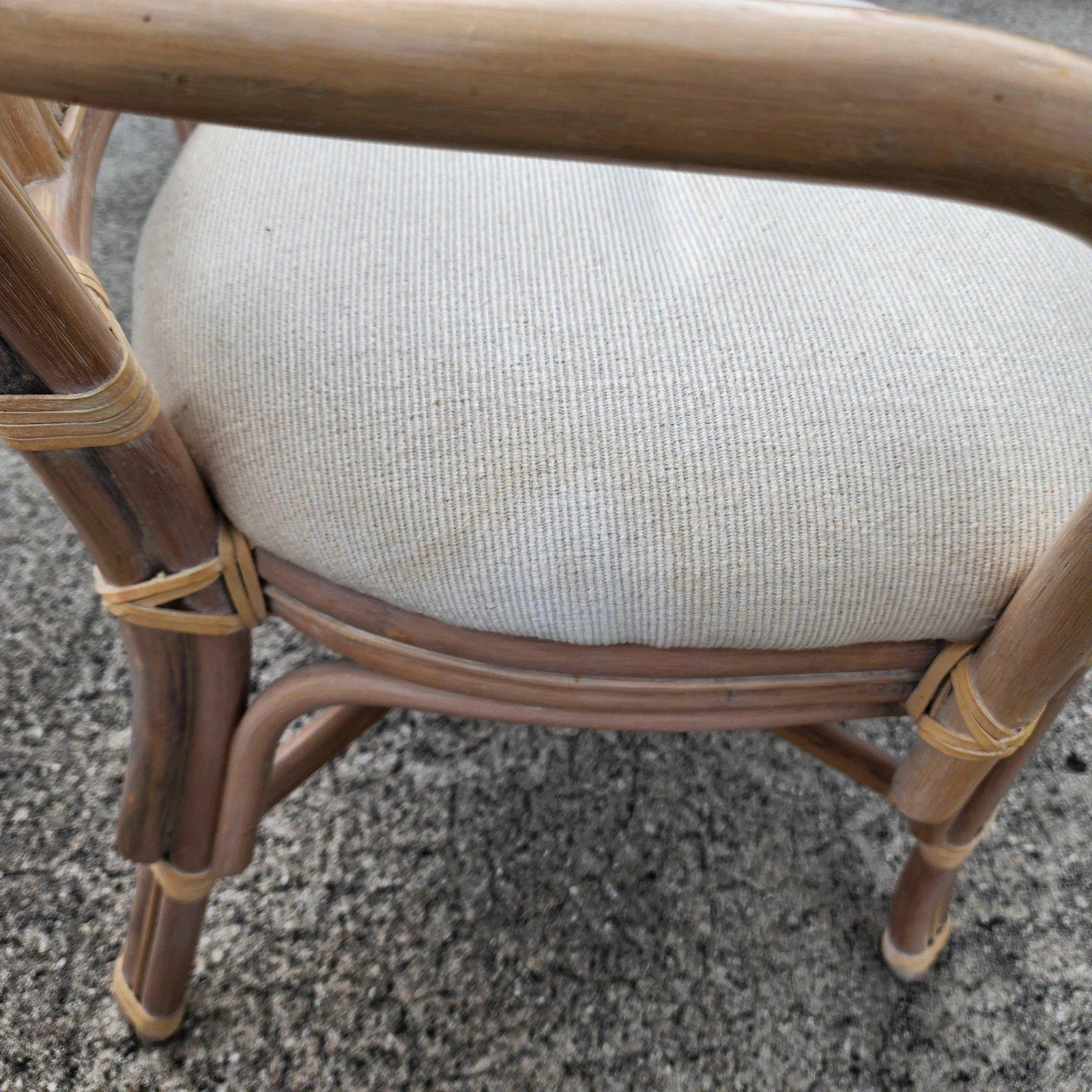 Maitland Smith Style Tessellated Bamboo Dining Chairs Set of 6 For Sale 5