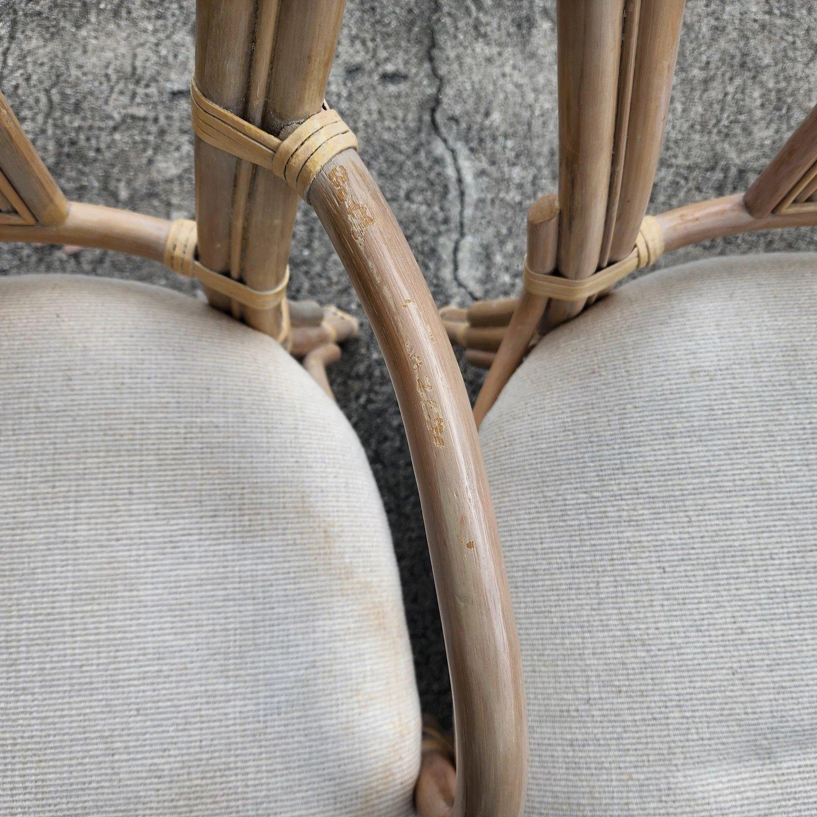 Maitland Smith Style Tessellated Bamboo Dining Chairs Set of 6 For Sale 6