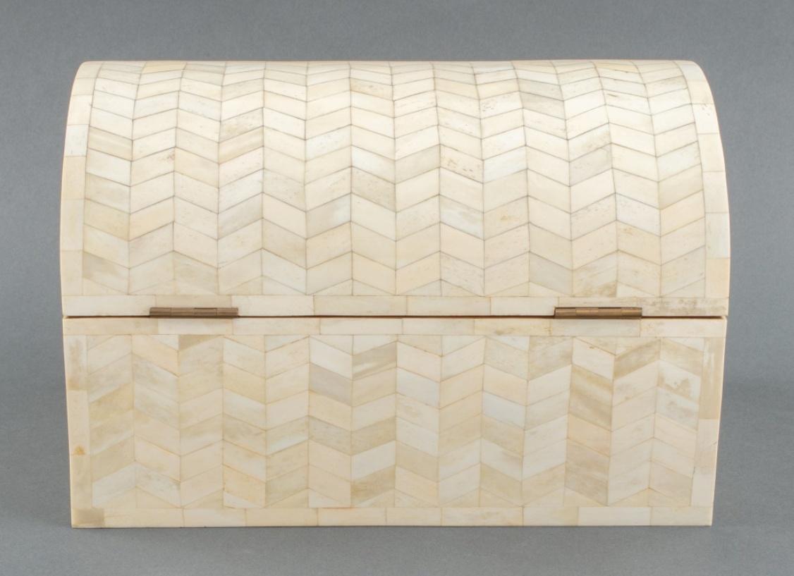 North American Maitland Smith Style Tessellated Casket