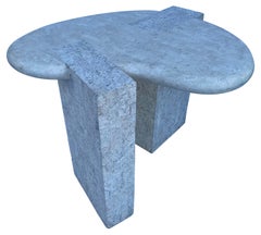 Maitland Smith Style Tessellated Stone Biomorphic Modern Side End Table, 1970's