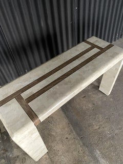 Maitland-Smith Style Tessellated Stone Console Table