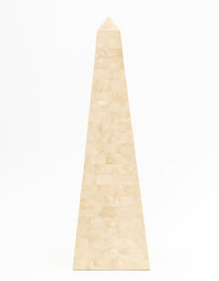 Maitland Smith Style Tessellated Stone Obelisk
