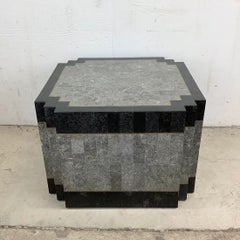 Retro Maitland-Smith Style Tessellated Stone Side Table