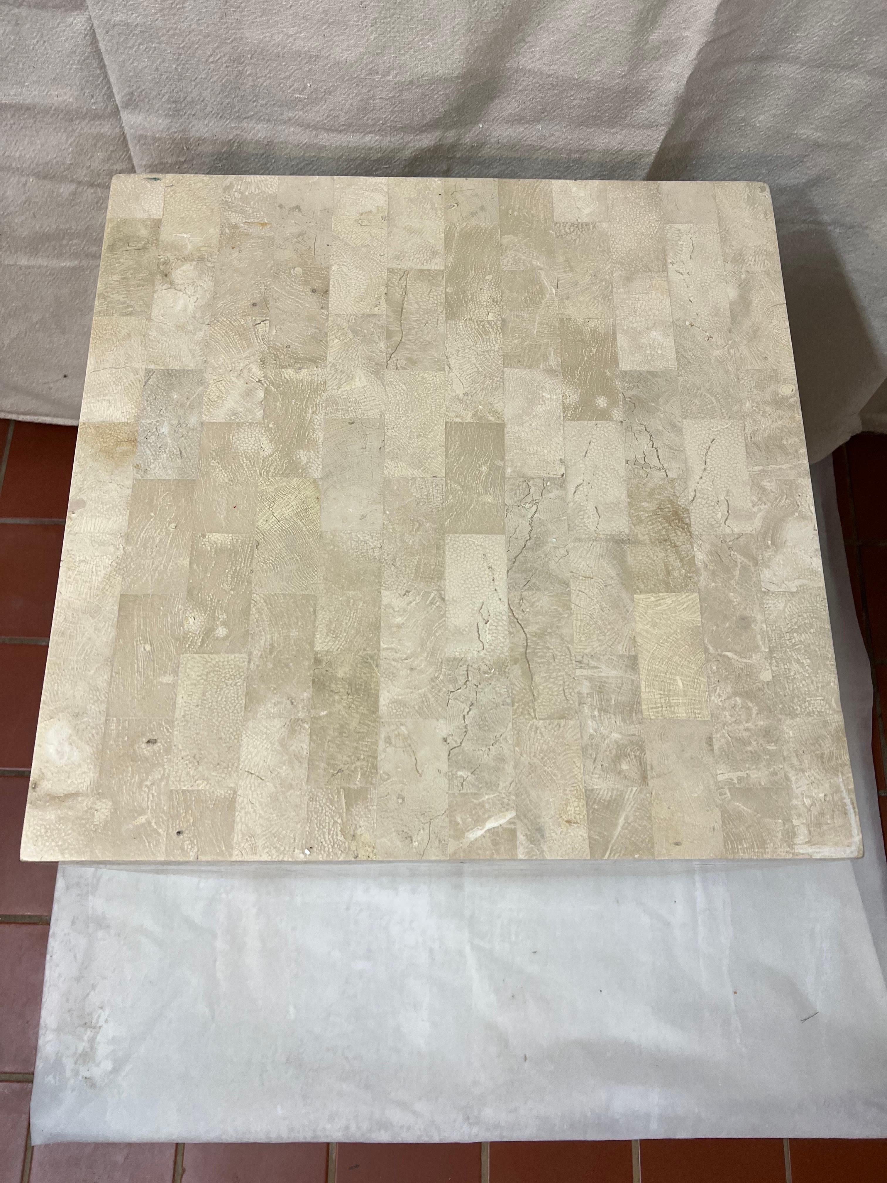 Maitland Smith Tesselated Stone Cube Table For Sale 2