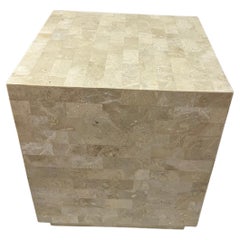 Maitland Smith Tesselated Stone Cube Table