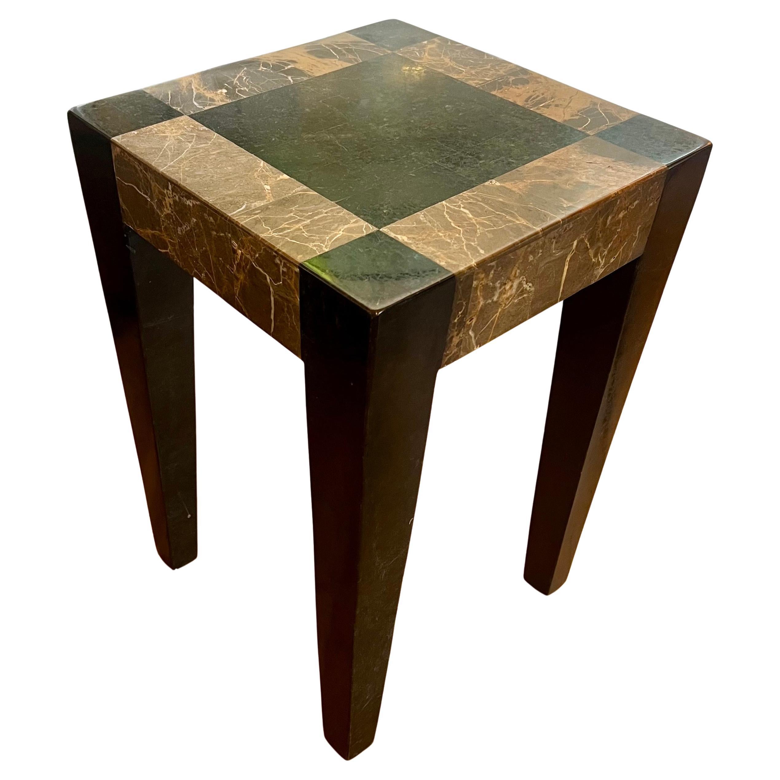 Maitland Smith Mosaikstein-Beistelltisch Hollywood Regency im Angebot