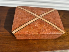 Maitland Smith Tesseliated Marble Decorative Box
