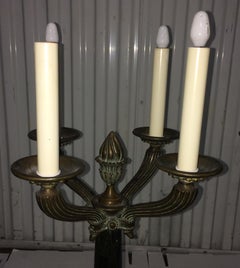 Maitland Smith Tessellated Bronze and Marble Table Lamps a Pair
