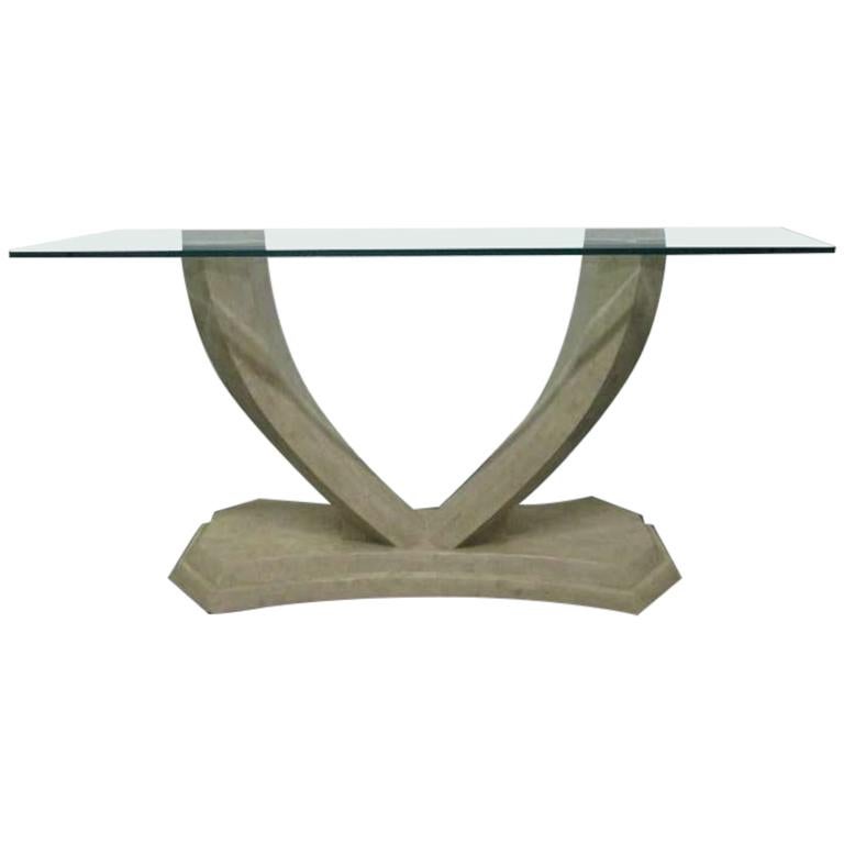 Maitland Smith Tessellated Console Table