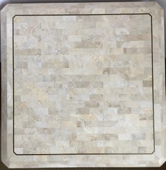 Maitland Smith Tessellated Fossil Stone Square Side End Table