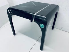 Maitland-Smith Tessellated Game Table with Chrome, Malachite and Pearl Inlay