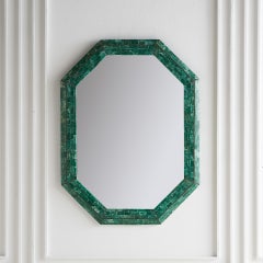 Maitland Smith Tessellated Green Marble Mirror