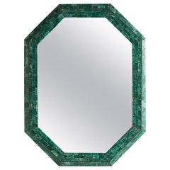 Maitland Smith, Tessellated Green Marble Mirror