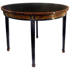 Maitland-Smith Tessellated Horn and Braided Brass Game Table