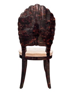 Maitland Smith tessellated Horn/Brass Grotto Chair