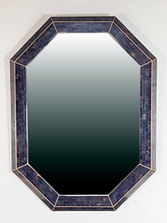 Maitland Smith Tessellated Horn Mirror With Console, Circa 1980s