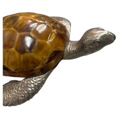 Maitland Smith tessellated horn sea turtle circa 1980s