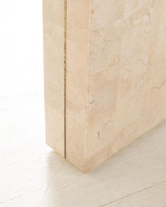 Robert Marcius pour Casa Bique Table Console en pierre ivoire et laiton