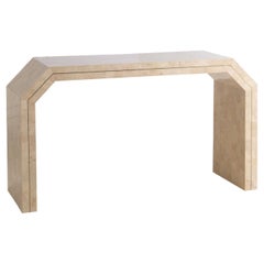 Robert Marcius for Casa Bique Ivory Stone with Brass Console Table