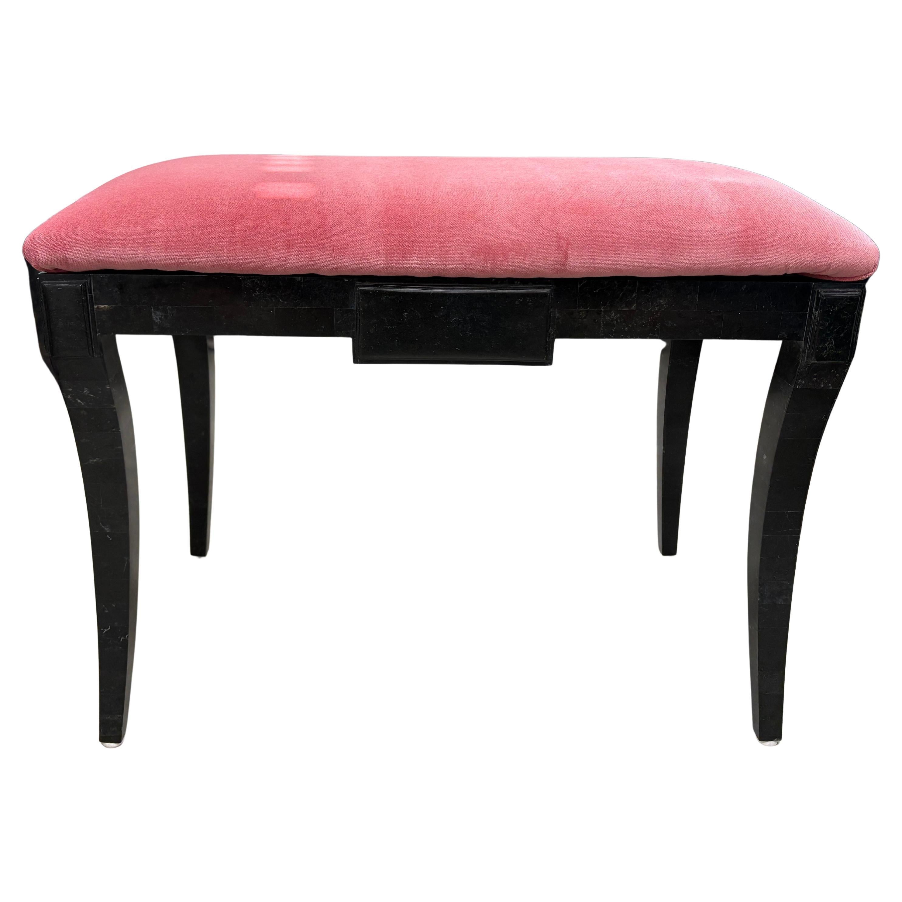 Maitland Smith Tessellated Marble Bench For Sale