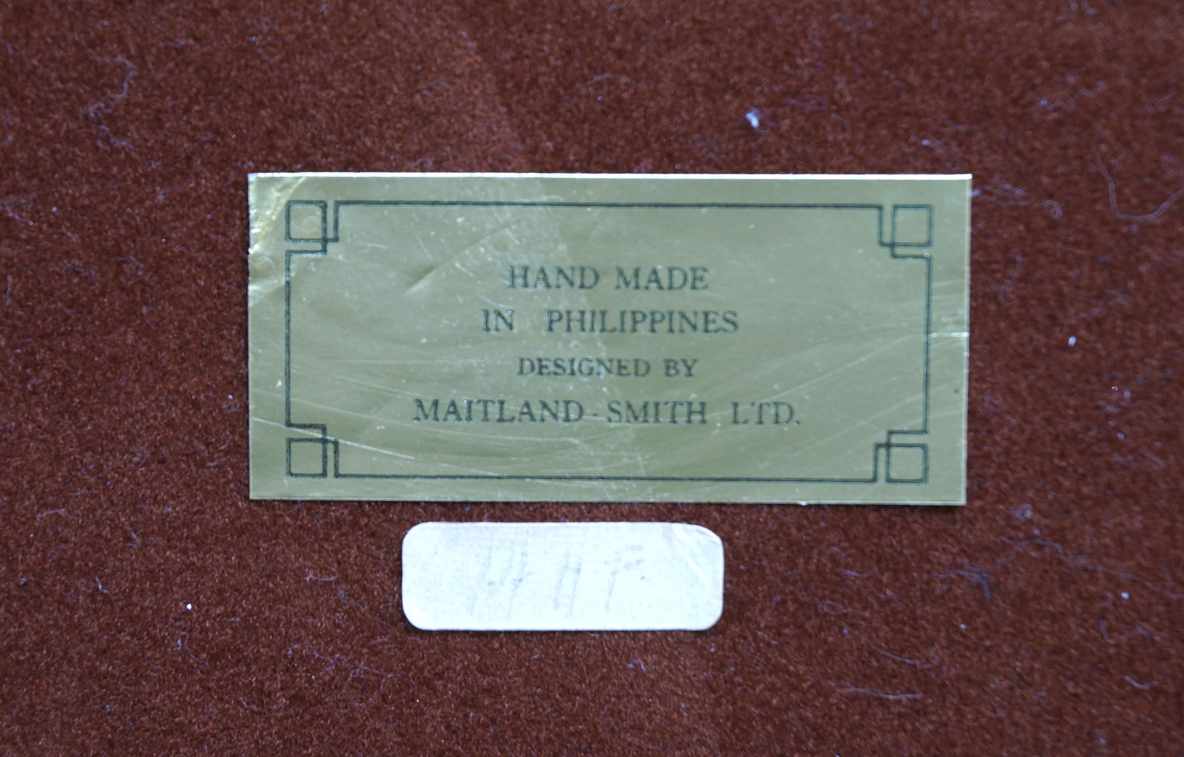 Boîte en marbre tessellée Maitland Smith sur pied en vente 3