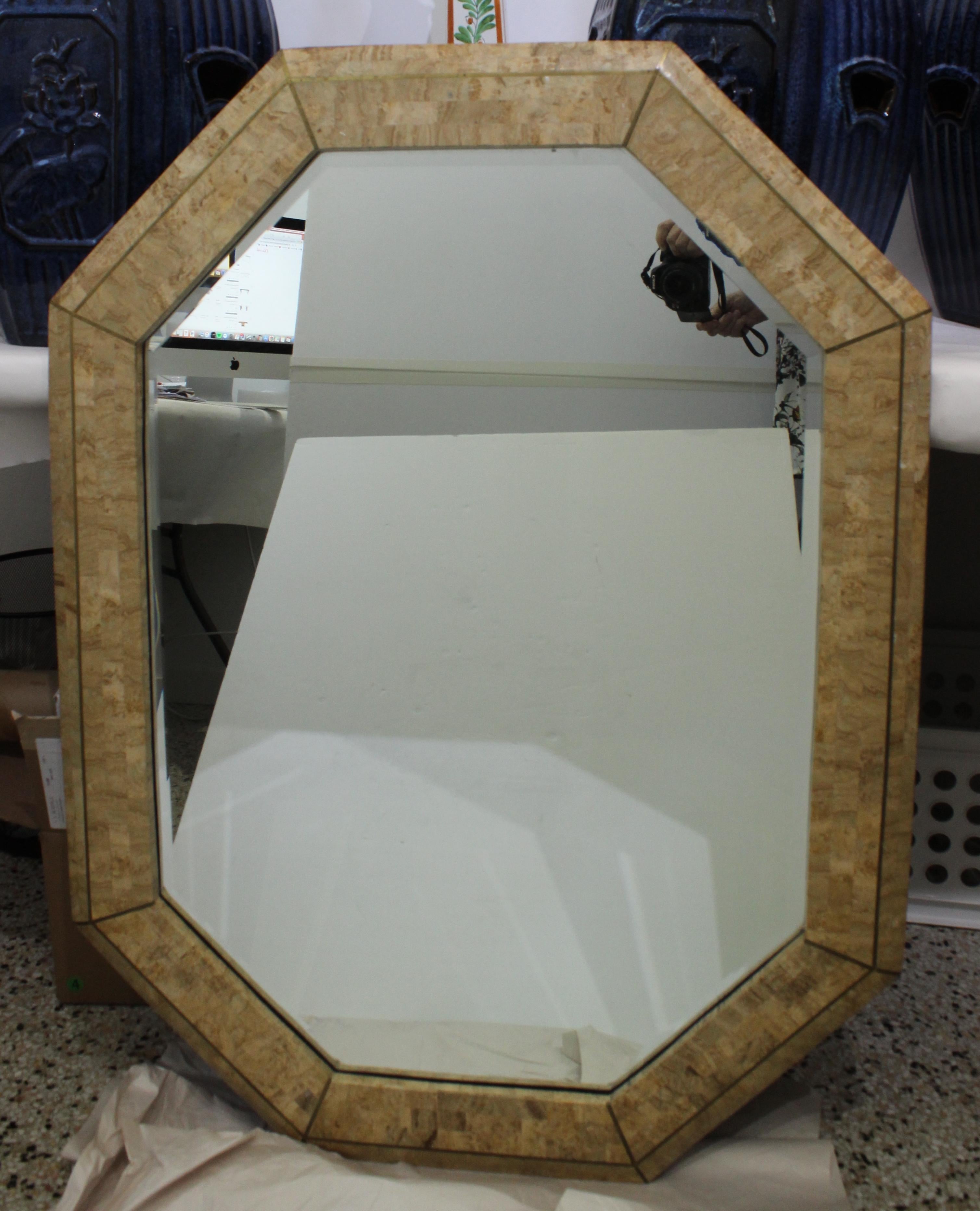 Philippine Maitland Smith Tessellated Marble Mirror For Sale