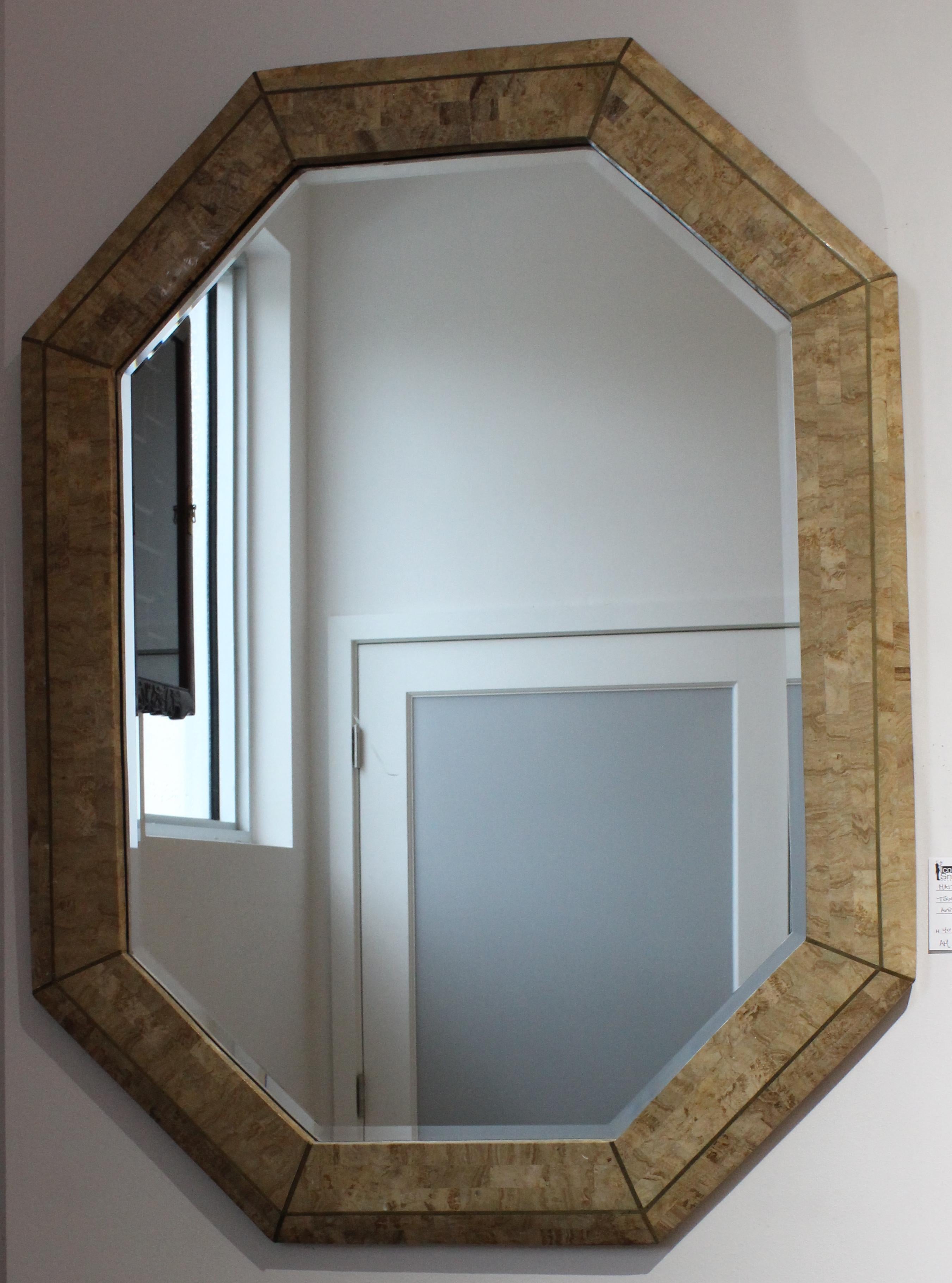 Hand-Crafted Maitland Smith Tessellated Marble Mirror For Sale