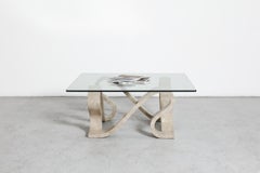 Mesa de centro escultural de mármol en mosaico de Maitland Smith