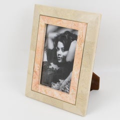 Maitland Smith Tessellated Marble, Travertine and Stone Picture Frame circa 1980