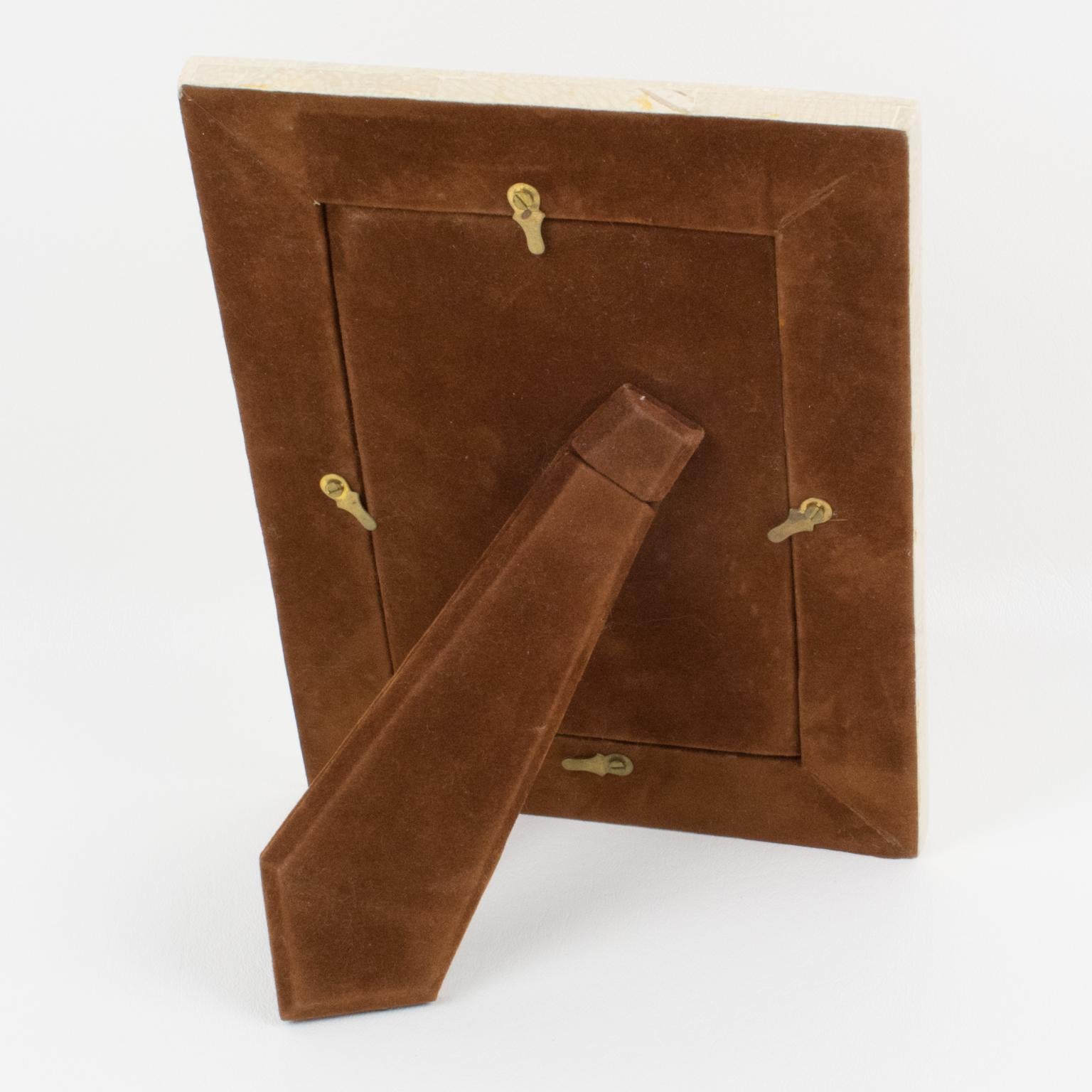 Fine XX secolo Cornice in marmo, travertino e pietra tessellata di Maitland Smith, circa 1980 in vendita