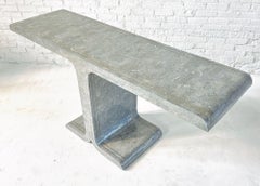 Maitland Smith Tessellated Marble w/Brass Inlay Console, 1970