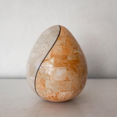 Maitland Smith Tessellated Oval Egg Form Sculpture
