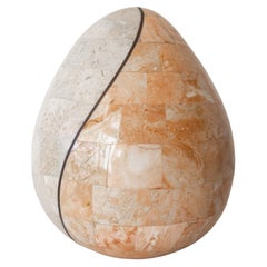 Maitland Smith Tessellated Oval Egg Form Sculpture
