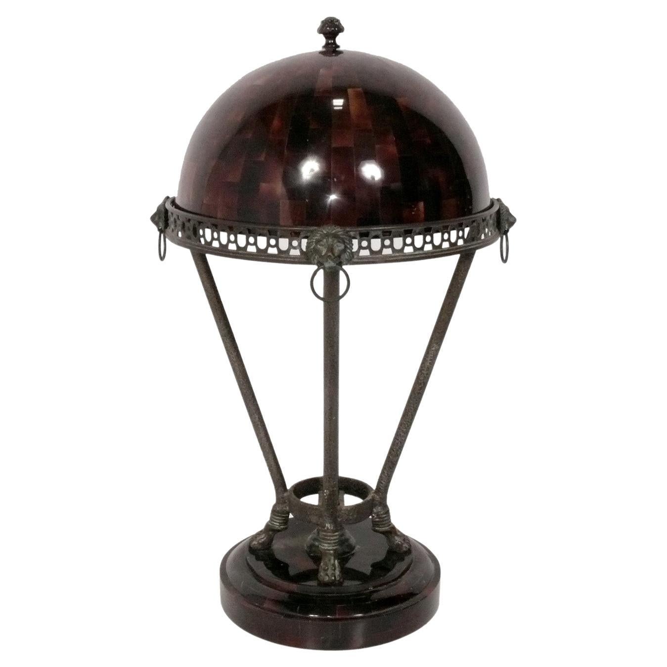 Maitland Smith Mosaik-Kugelschalenlampe Mid Century Glamour circa 1980s
