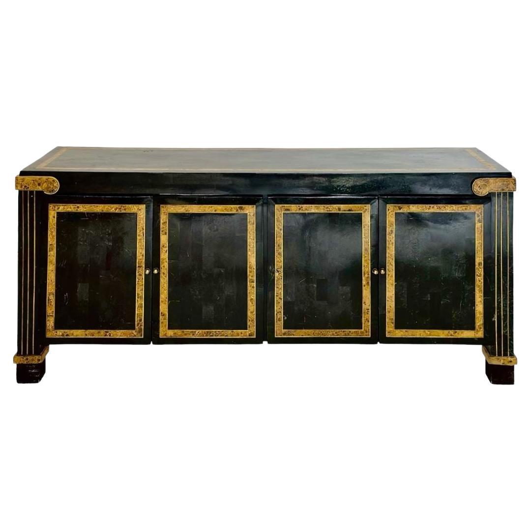 Maitland Smith Tessellated Stone and Brass Sideboard/Credenza, 1970 For Sale