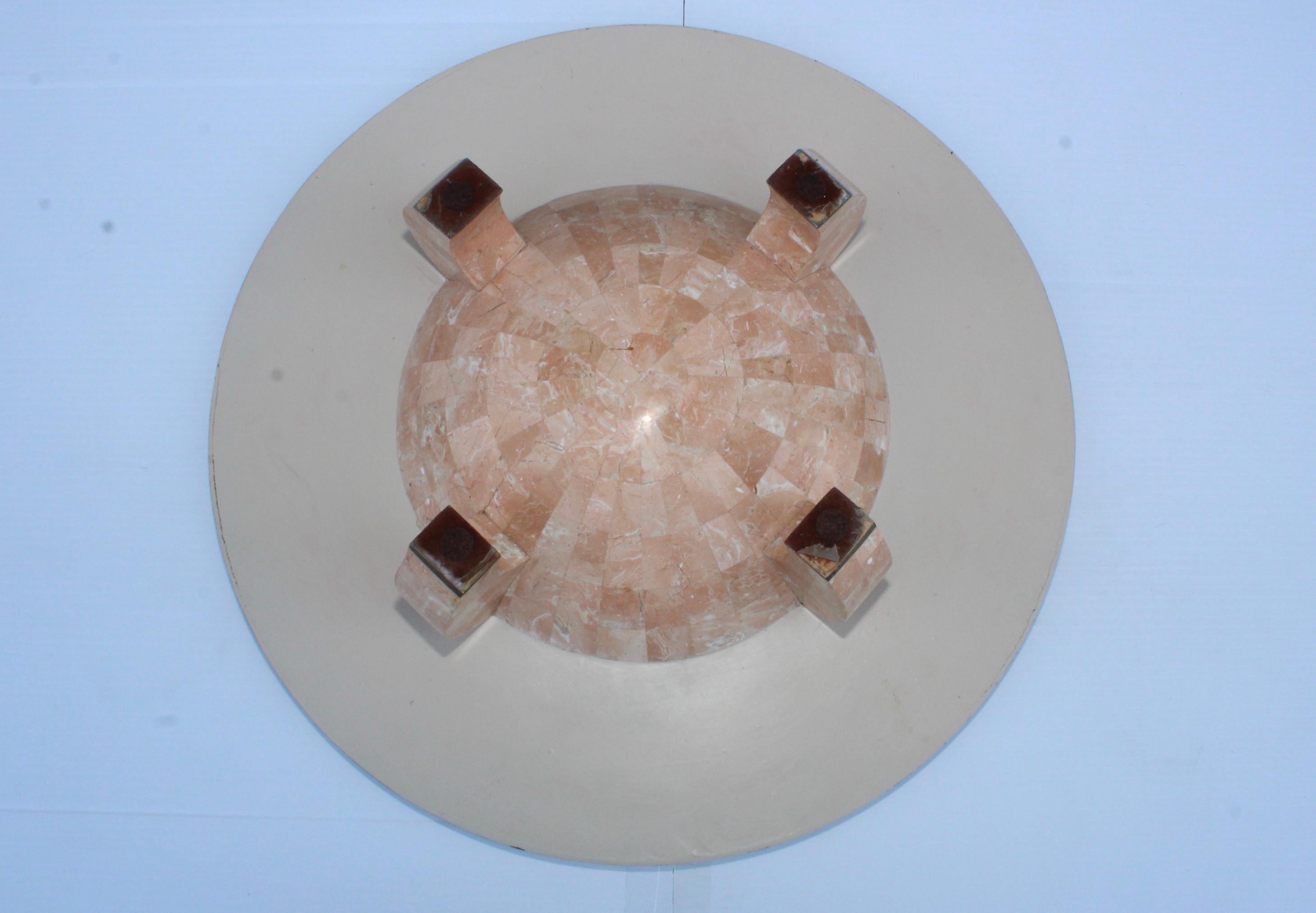 Maitland-Smith Tessellated Stone Art-Deco Style Bowl For Sale 6