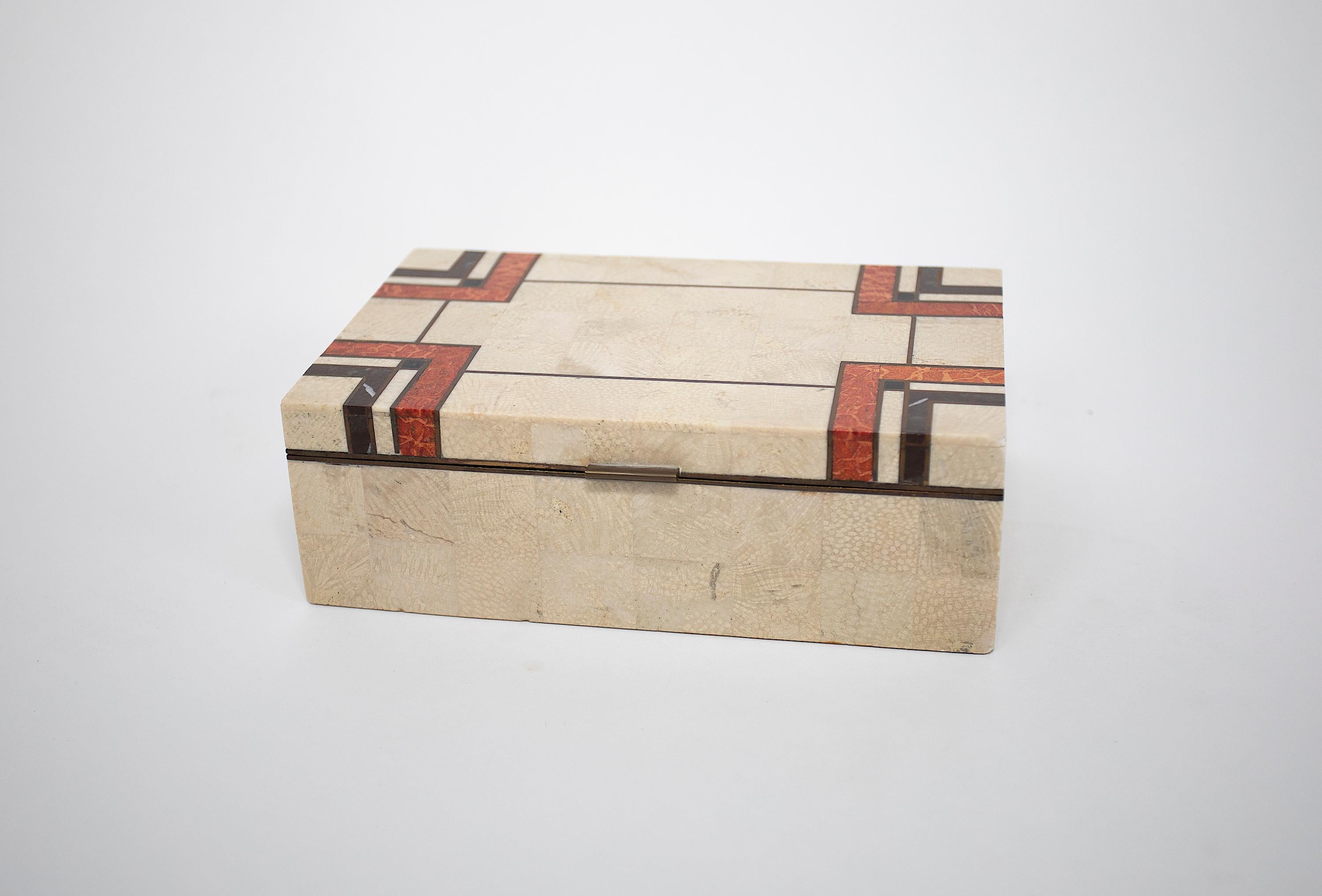 American Maitland-Smith Tessellated Stone Box For Sale