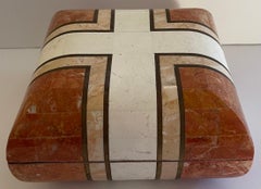 Maitland Smith Tessellated Stone & Brass Box