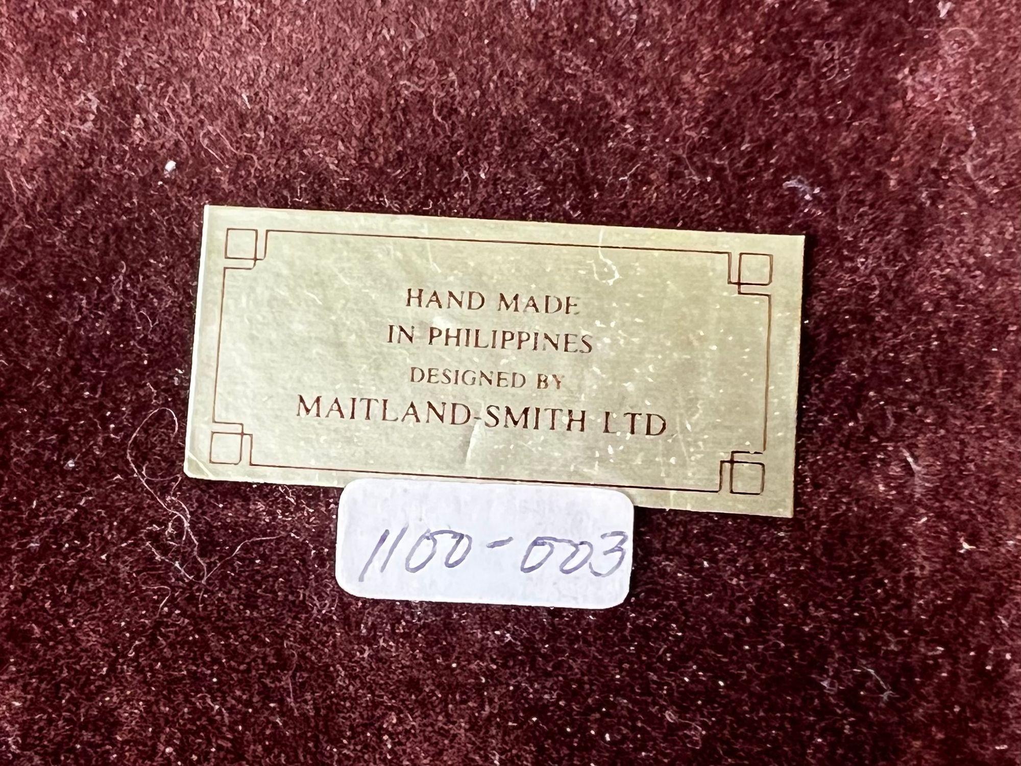 Boîte à bijoux/coiffeuse en laiton avec pierres tessellées, Maitland Smith, 1980 en vente 2